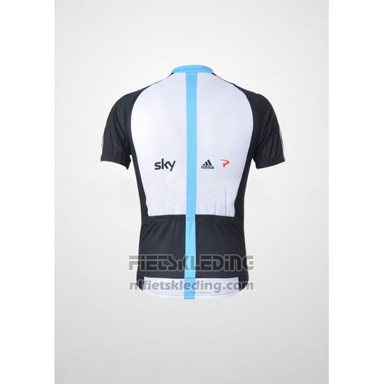 2011 Fietskleding Sky Zwart en Azuur Korte Mouwen en Koersbroek